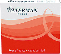 Set 6 Carts Waterman Mini Audacious Red